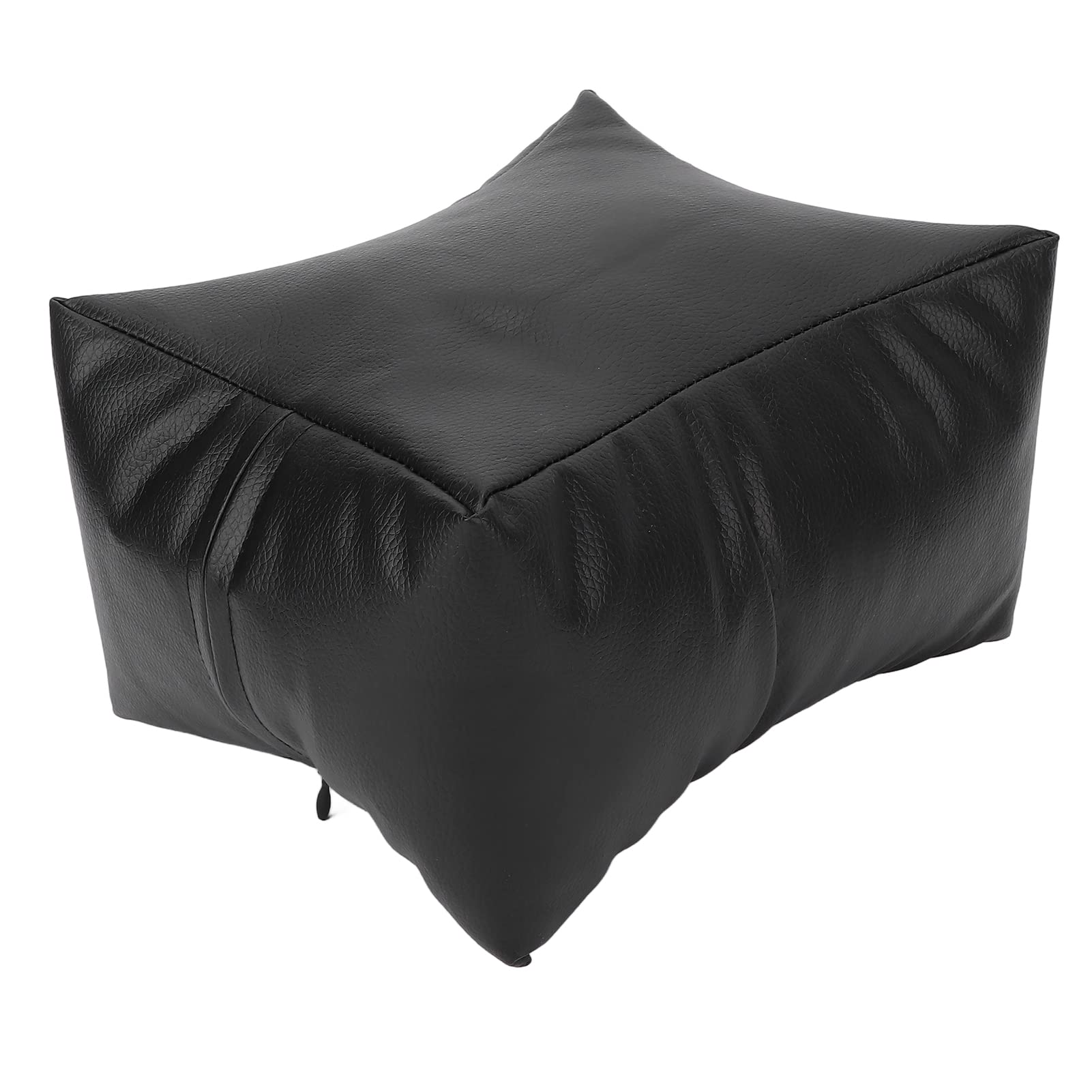 Premium PU Leather Nail Art Hand Pillow - Adjustable 3-Height Detachable, Waterproof Arm Rest Cushion for Nail Salon | Nail Technician Hand Holder & Rest Support (Black) | Perfect for Gel Polish, Acrylic & Manicure Services