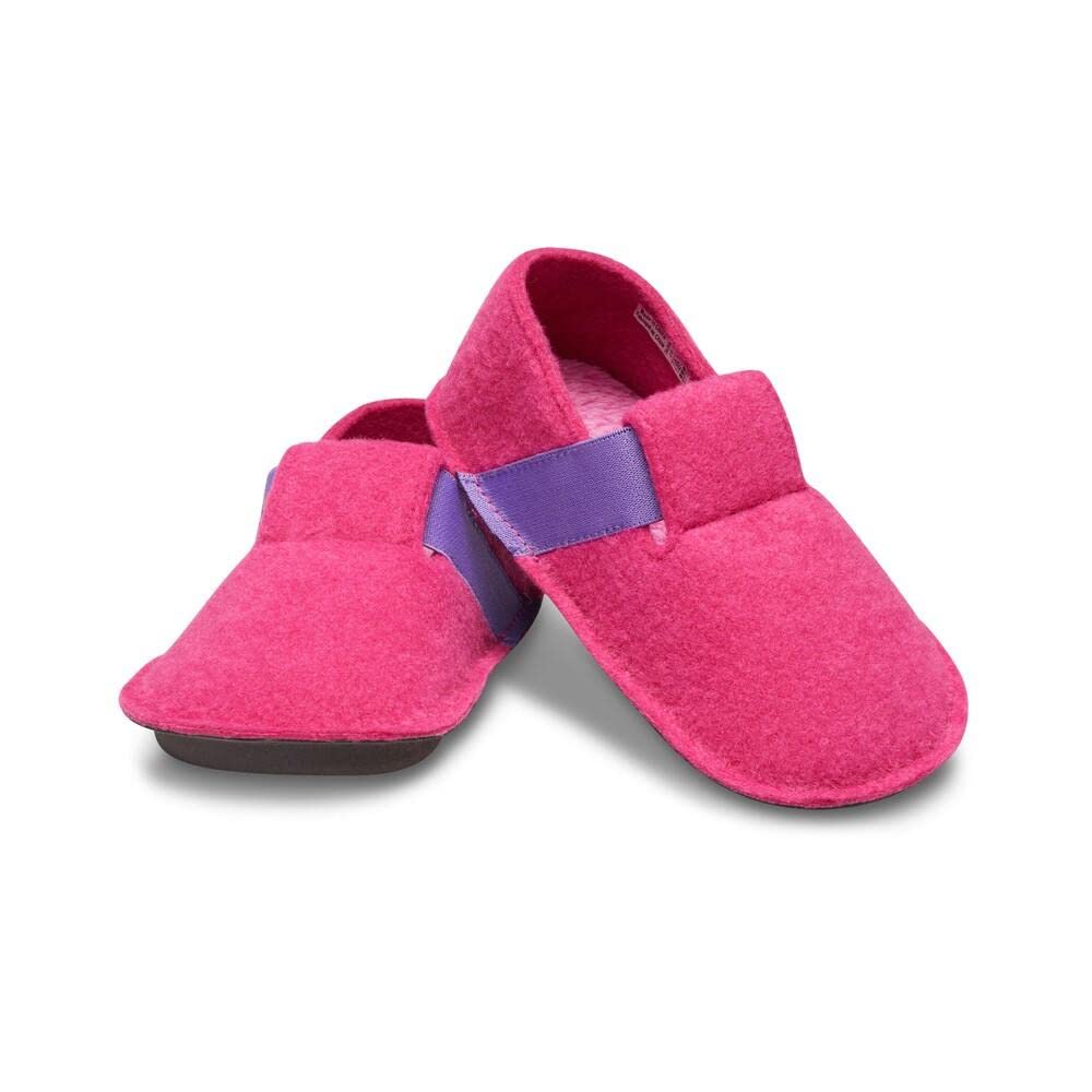 Crocs Kids' Classic Fuzzy Slippers - Soft & Comfortable Slip-On Indoor/Outdoor House Shoes for Boys & Girls - Perfect for Winter, Home, School & Playtime