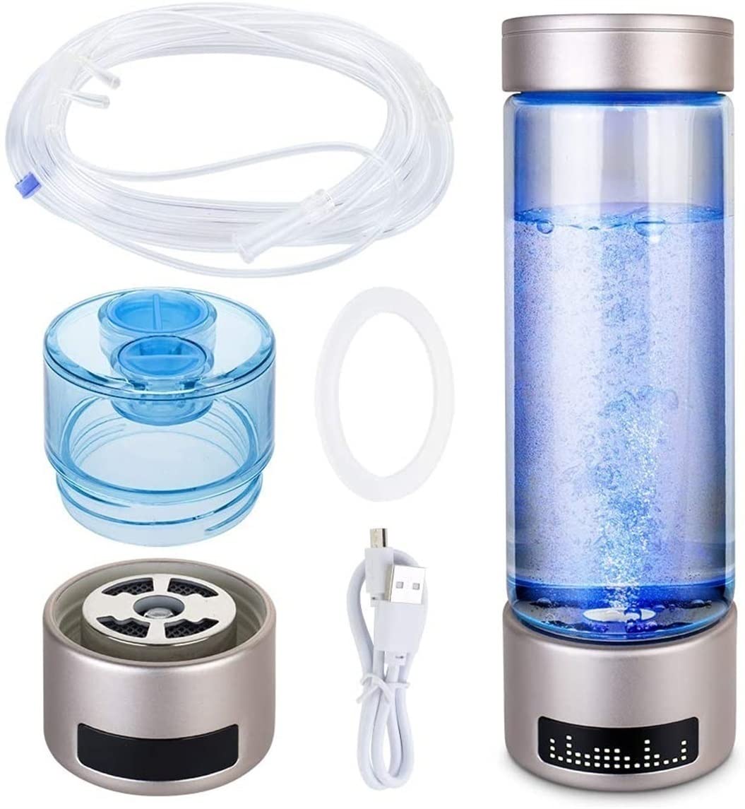 Premium Portable Hydrogen Water Bottle with PEM & SPE Technology - Hydrogen-Rich Water Generator for Home, Travel & Gym - Reusable Ionized Water Cup for Health & Wellness