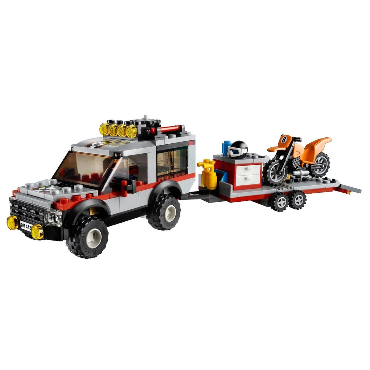 LEGO City 4433 All-Terrain Motorcycle Transporter Building Toy Set for Kids - Creative Play & Adventure Scenes