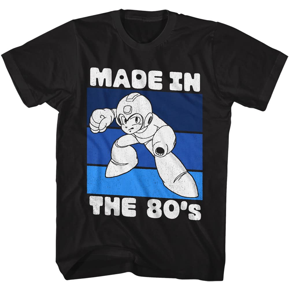 **Vintage 80s Mega Man Gaming Graphic T-Shirt for Adults - Retro Short Sleeve Tee for Casual Wear, Gaming Events & Nostalgic Style**
