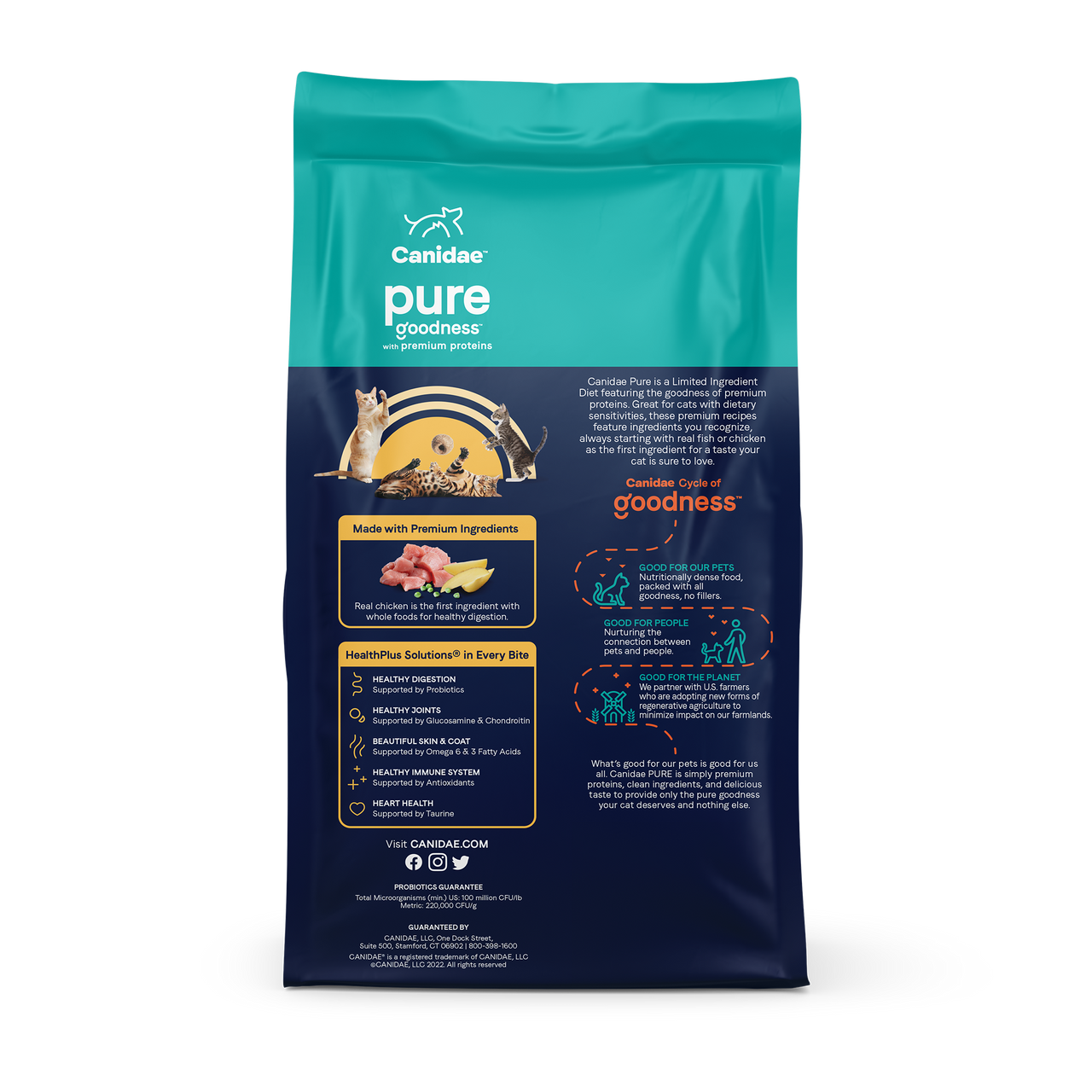 PURE Grain-Free Dry Cat Food with Real Chicken - High Protein, Natural Ingredients for Adult & Senior Cats - Perfect for Indoor & Outdoor Cats