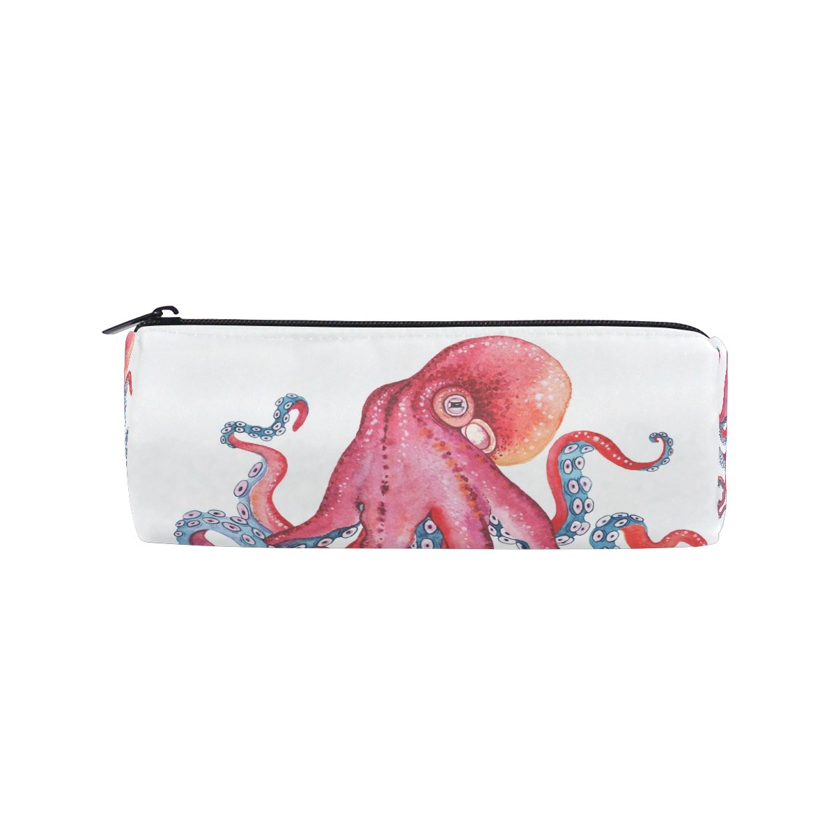 JSTEL Watercolor Octopus Pencil Case - School & Office Stationery Organizer, Makeup Cosmetic Bag for Teens & Adults - Perfect for Backpack, Purse & Travel Accessories