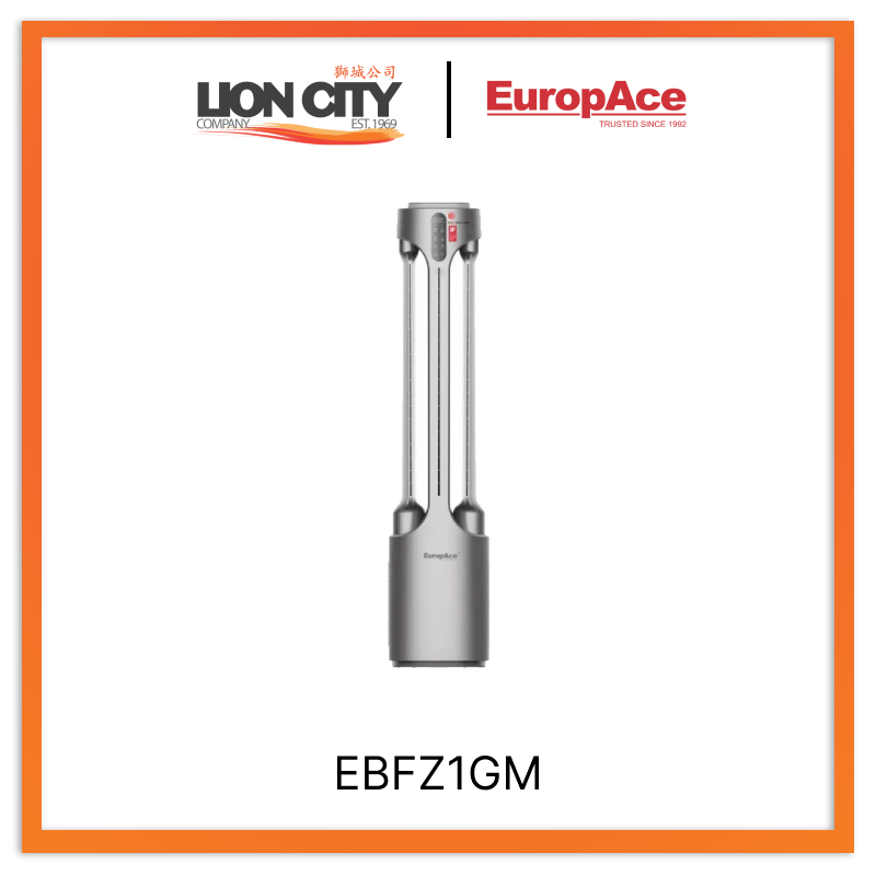 Europace EBFZ1GM Dual Wings Bladeless Fan with Air Purifier - Quiet Cooling for Home, Office & Bedroom - HEPA Filter & Remote Control for Fresh Air Circulation
