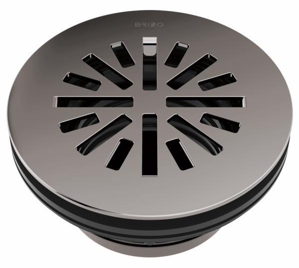4 Pack Prefab Round Shower Drain - Brilliance Black Onyx BT051414 BNX Brizo for Bathroom & Shower Remodeling, Waterproof Floor Drain Cover for Wet Room, Spa, and Pool Areas