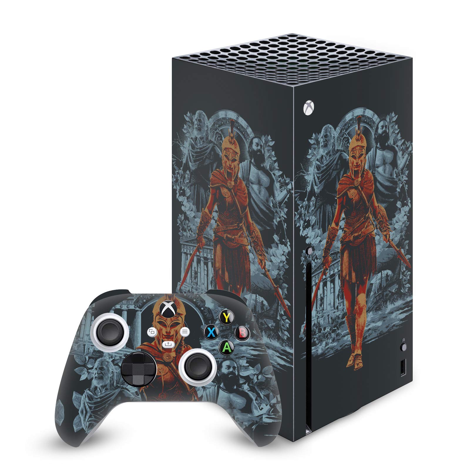 Officially Licensed Assassin's Creed Kassandra Vinyl Sticker Skin Case Cover for Xbox Series X Console & Controller - Gaming Accessories for AC Odyssey Fans | Perfect for Gaming Setups & Collector Displays