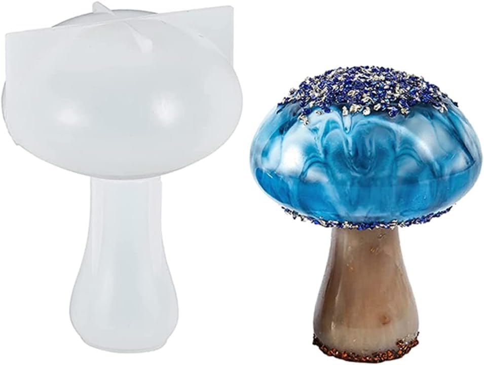 3D White Mushroom Silicone Molds for Epoxy Resin Casting - DIY Soap Making, Jewelry & Home Decor - Perfect for Resin Art, Candle Making & Craft Projects