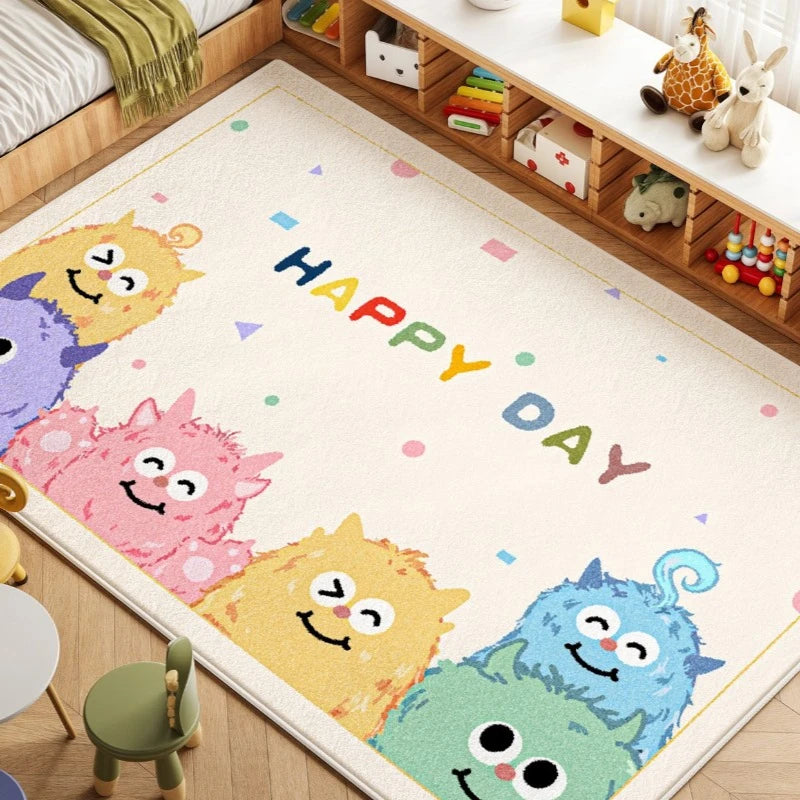 Abbie Velvet Funfriends Waterproof Nursery Rug - Soft & Safe Play Mat for Kids, Babies & Toddlers - Perfect for Playrooms, Daycares & Bedrooms