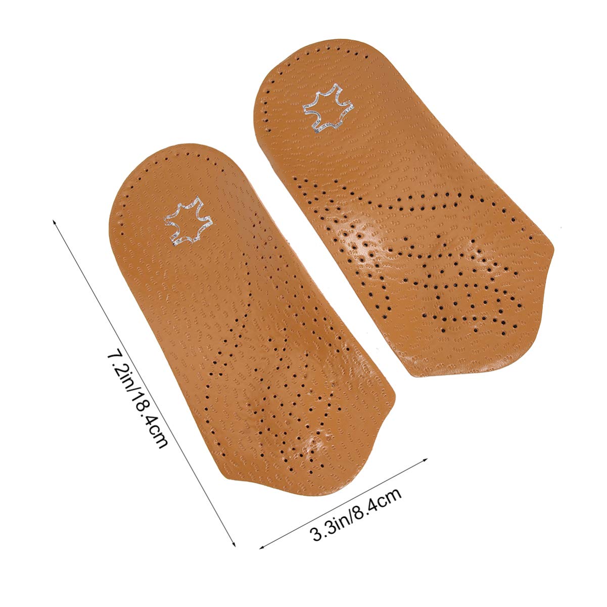 EXCEART 3/4 Arch Support Insoles for Fallen Arches - Thin Half Shoe Inserts for Men & Women - Low Arch & Flat Foot Relief - Perfect for Running, Walking & Work Shoes