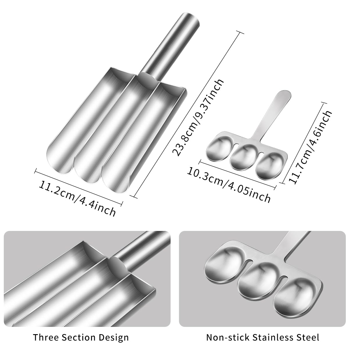 Premium Stainless Steel Meatball Maker - 3-in-1 Kitchen Tool for Perfect Homemade Meatballs | Ideal for Pasta Dishes, Party Appetizers & Meal Prep