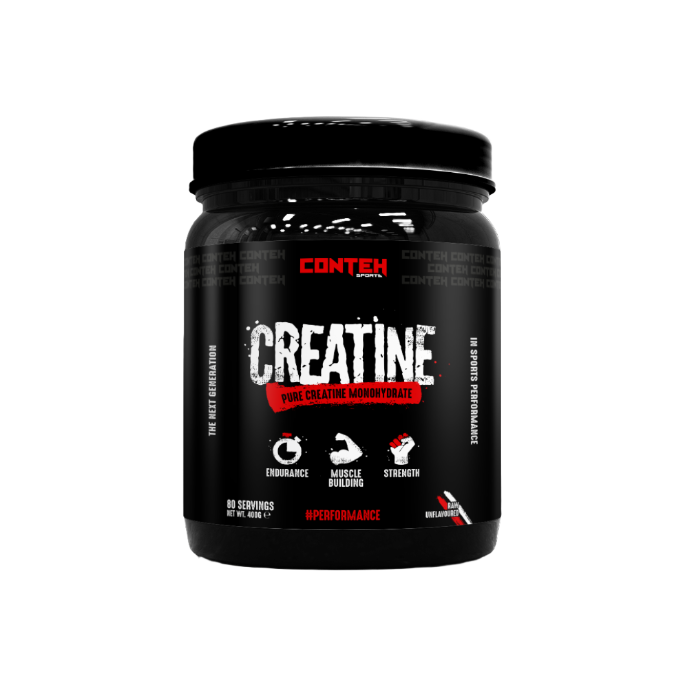 Conteh Sports Creatine Monohydrate Powder 400g - Unflavored Pure Supplement for Muscle Growth & Recovery | Pre-Workout & Post-Workout Use