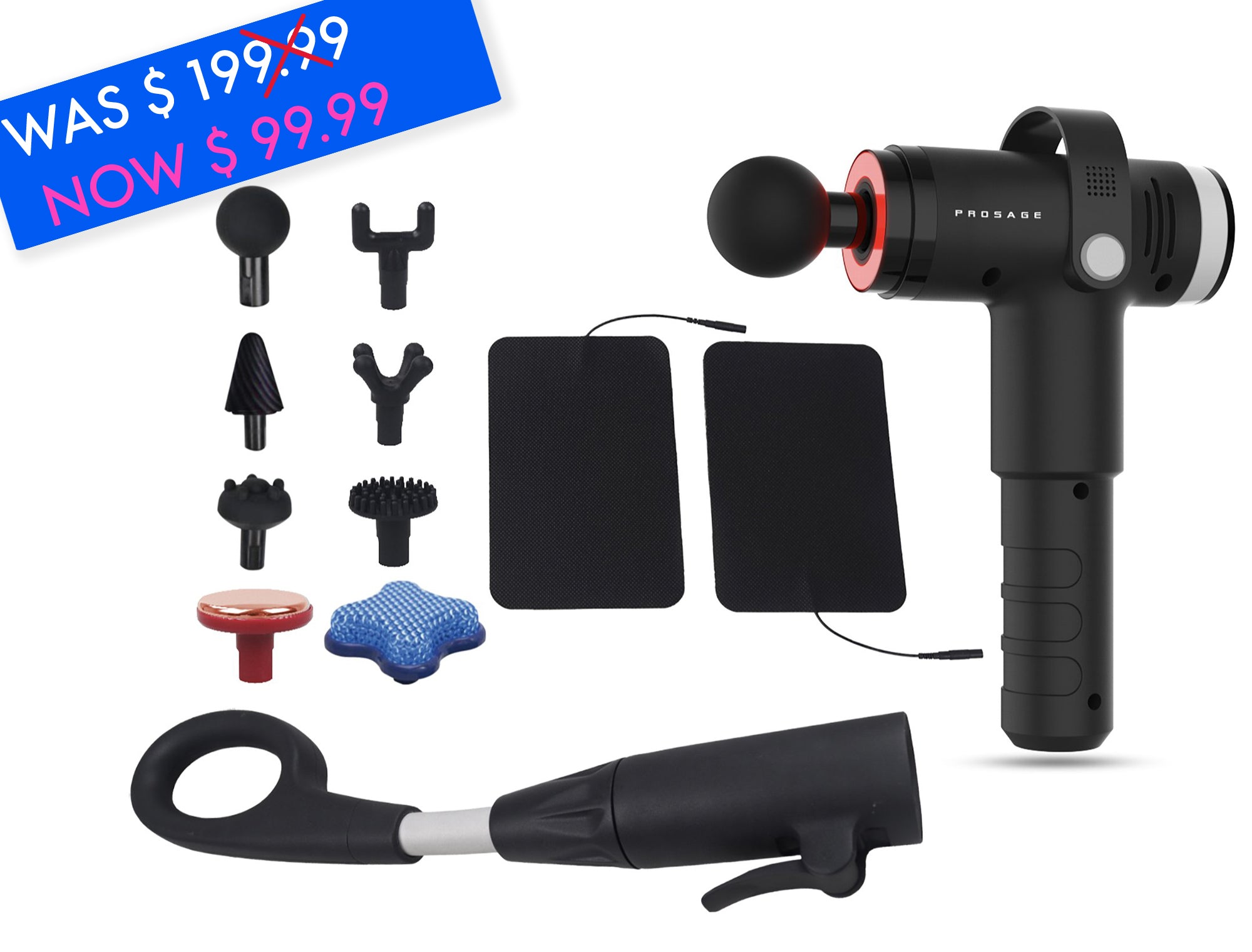 PROSAGE INFRA TURBO: Hot & Cold Massage Therapy Device for Pain Relief with Portable Travel Bag - Perfect for Athletes, Office Workers & Home Use