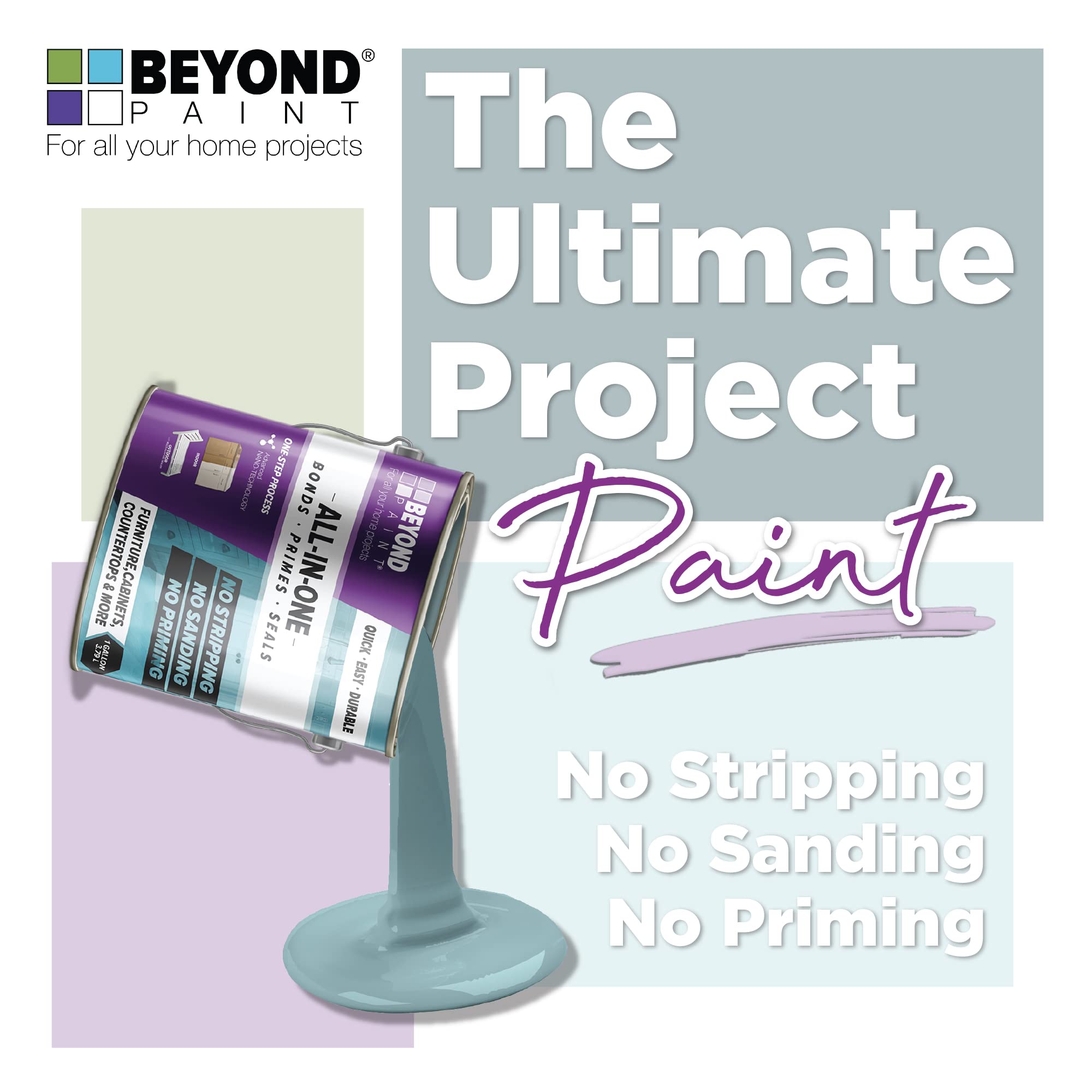 Beyond Paint Oxford Bronze Flecks Countertop Makeover Kit - Includes Paint, Sealer, Flecks & Tools - Navy Blue Countertop Refinishing Kit for Kitchen & Bathroom Renovation