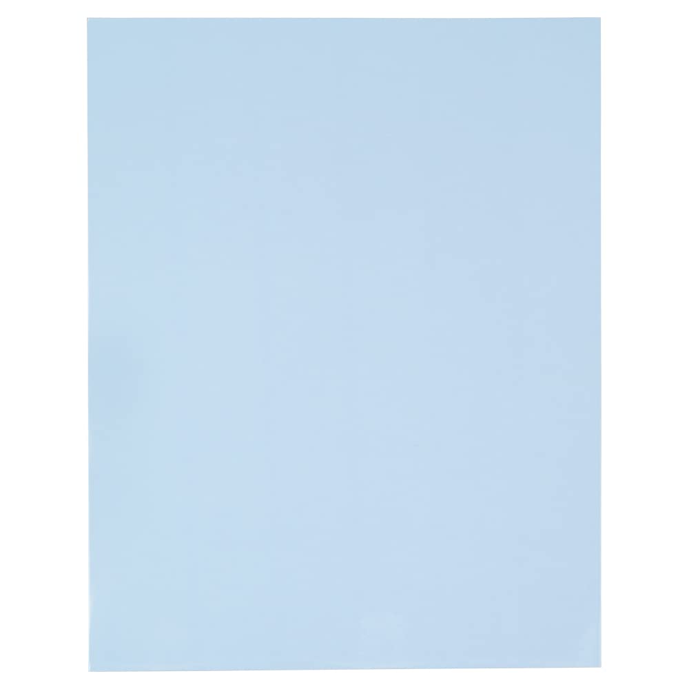 JAM PAPER Laminated Two Pocket Glossy School Folders - Letter Size 8.5x11 Inches - High Gloss Baby Blue - Bulk 50 Pack - Perfect for Classroom, Office & Home Organization