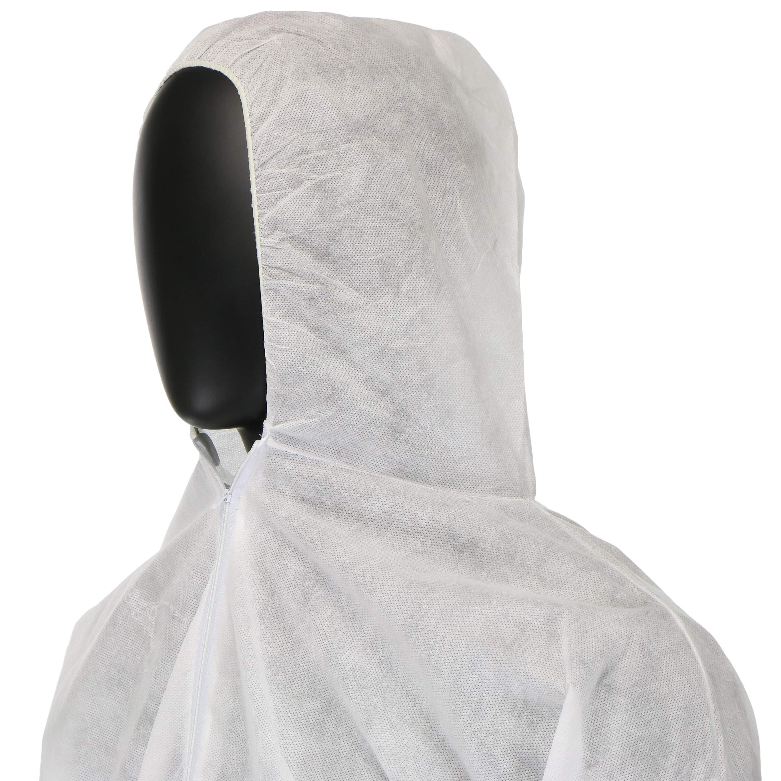 West Chester C3859 SMS Coverall - Pack of 25, White, XX-Large, Safety Workwear with Attached Hood & Boots - Ideal for Industrial, Chemical & Construction Protection
