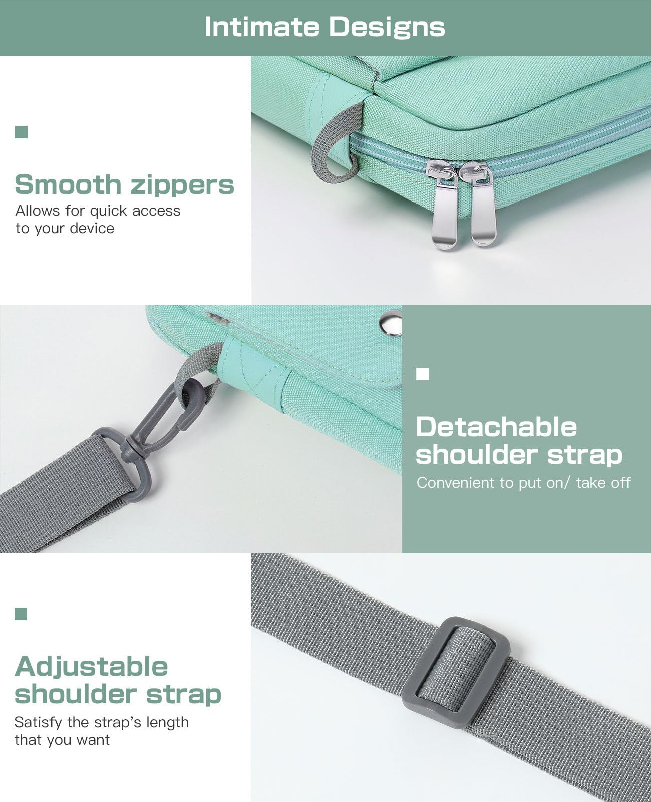 Premium Tablet Carrying Case with Handle & Adjustable Shoulder Strap - Compatible with iPad Air 5 11