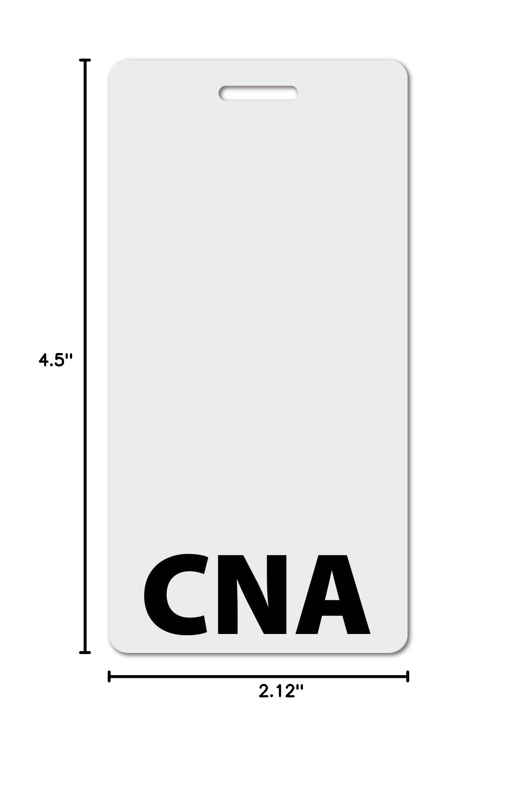 Heavy Duty Vertical White ID Card Holders (50 Pack) - Spill Proof & Tear Resistant - Double Sided Printed Quick Role Identifier Badge Backers by BadgeZoo - Perfect for Hospitals, Schools & Corporate Security