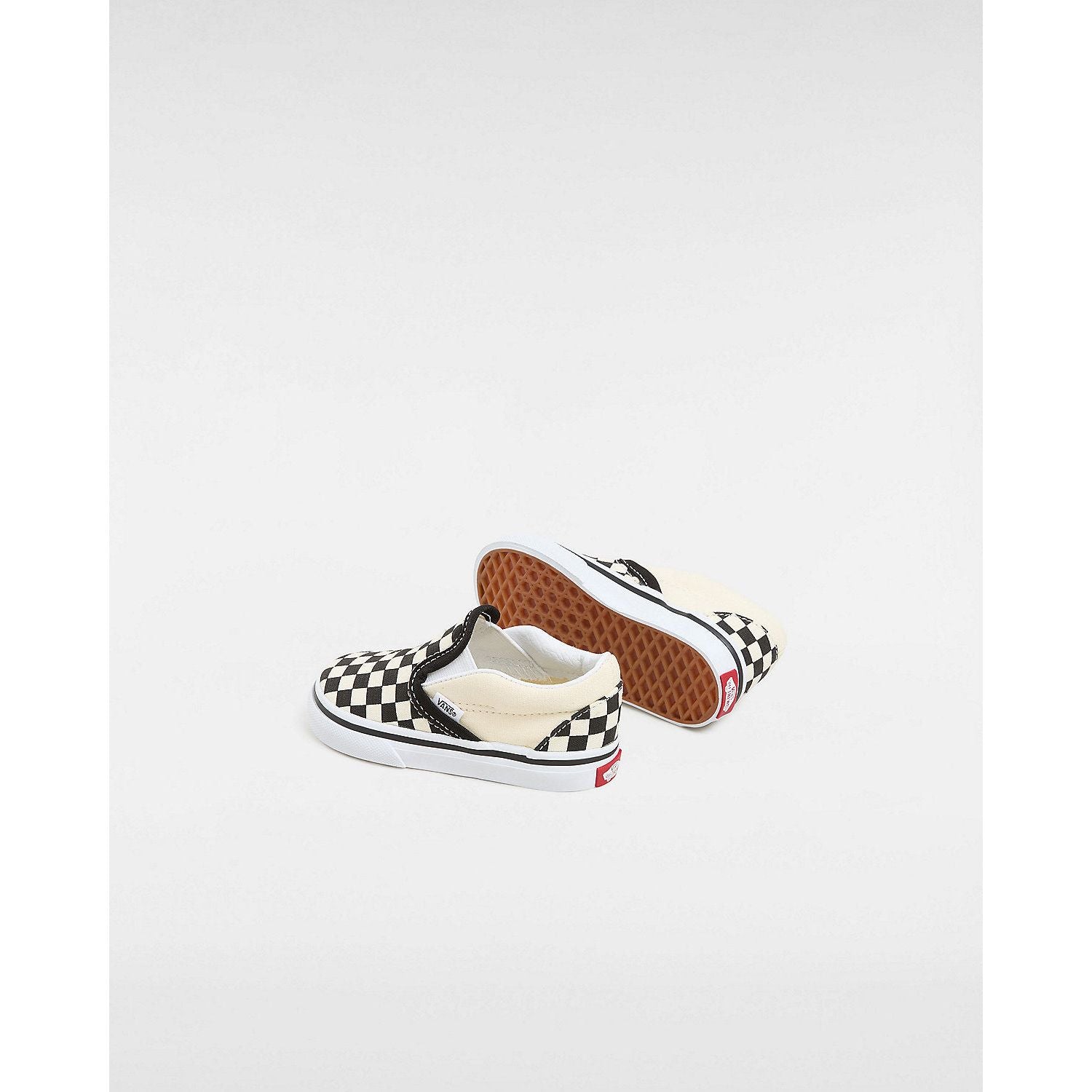 Vans Toddler Classic Slip-On Checkerboard Sneakers - Black & Off White | Comfortable Kids Shoes for Everyday Wear, Playtime & School Activities