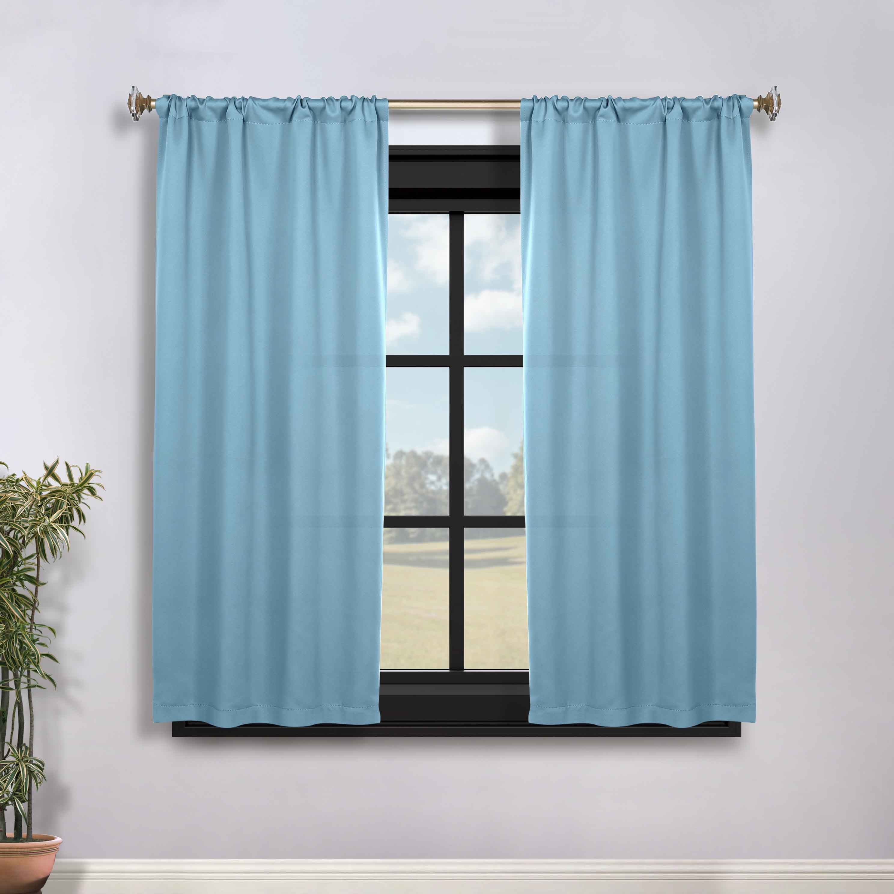 Machine Washable Blackout Curtains Set of 2 - Solid Color Room Darkening Window Treatments for Bedroom, Living Room & Nursery