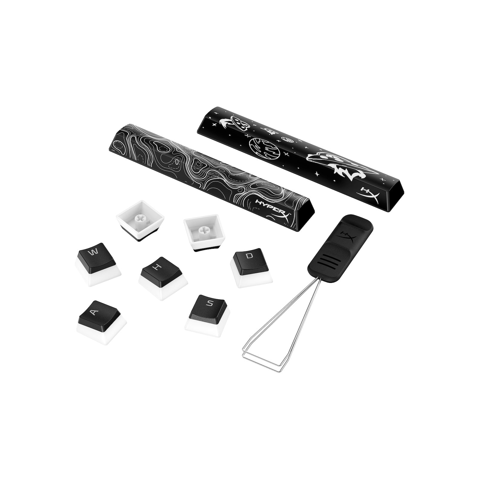 HyperX Pudding Keycaps 2 - Full 104/105 Key Set - PBT Double-Shot Keycaps for Mechanical Keyboards - Perfect for Gaming, Typing & Custom PC Builds