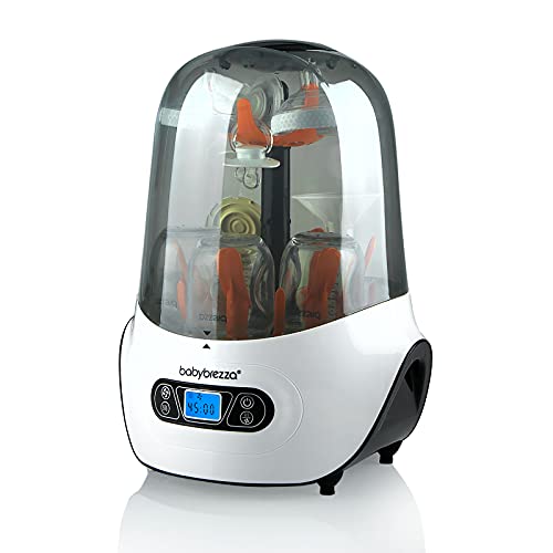Baby Brezza Electric Baby Bottle Sterilizer and Dryer Machine - Steam Sterilizer for Pacifiers, Glass, Plastic & Newborn Bottles - Universal Fit for All Bottle Types - Perfect for Daycare, Travel & Home Nursery Use