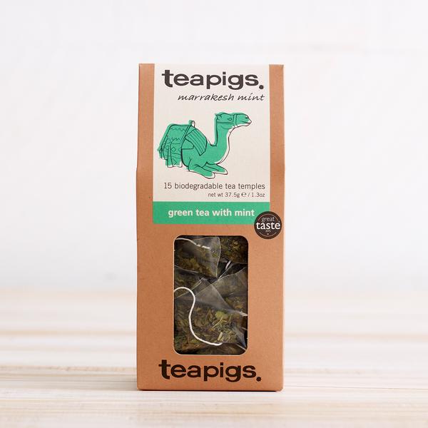 Organic Teapigs Green Tea with Mint | Refreshing & Natural Herbal Blend | Perfect for Relaxation & Afternoon Tea Time
