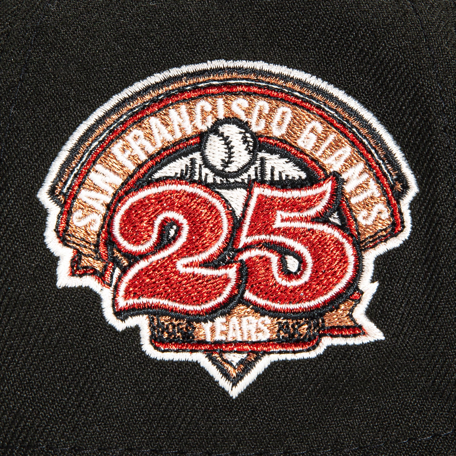 New Era 9Forty A-Frame San Francisco Giants 25th Anniversary Patch Snapback Adjustable Baseball Cap - Black & Brown - Perfect for Baseball Games, Fan Collections and Streetwear Fashion