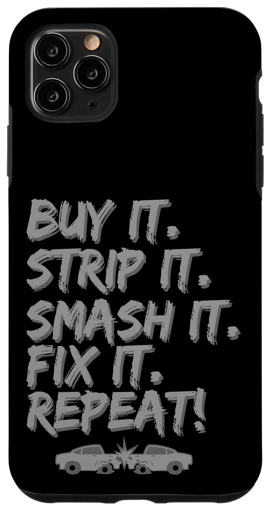 iPhone 11 Pro Max Case for Men - Durable Demolition Derby Racing Design - Perfect for Demolition Drivers & Motorsport Enthusiasts