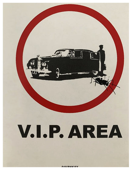 Banksy VIP Area Sticker - Unique Street Art Decal for Laptops, Phones & DIY Projects - Perfect for Urban Art Lovers & Home Decor