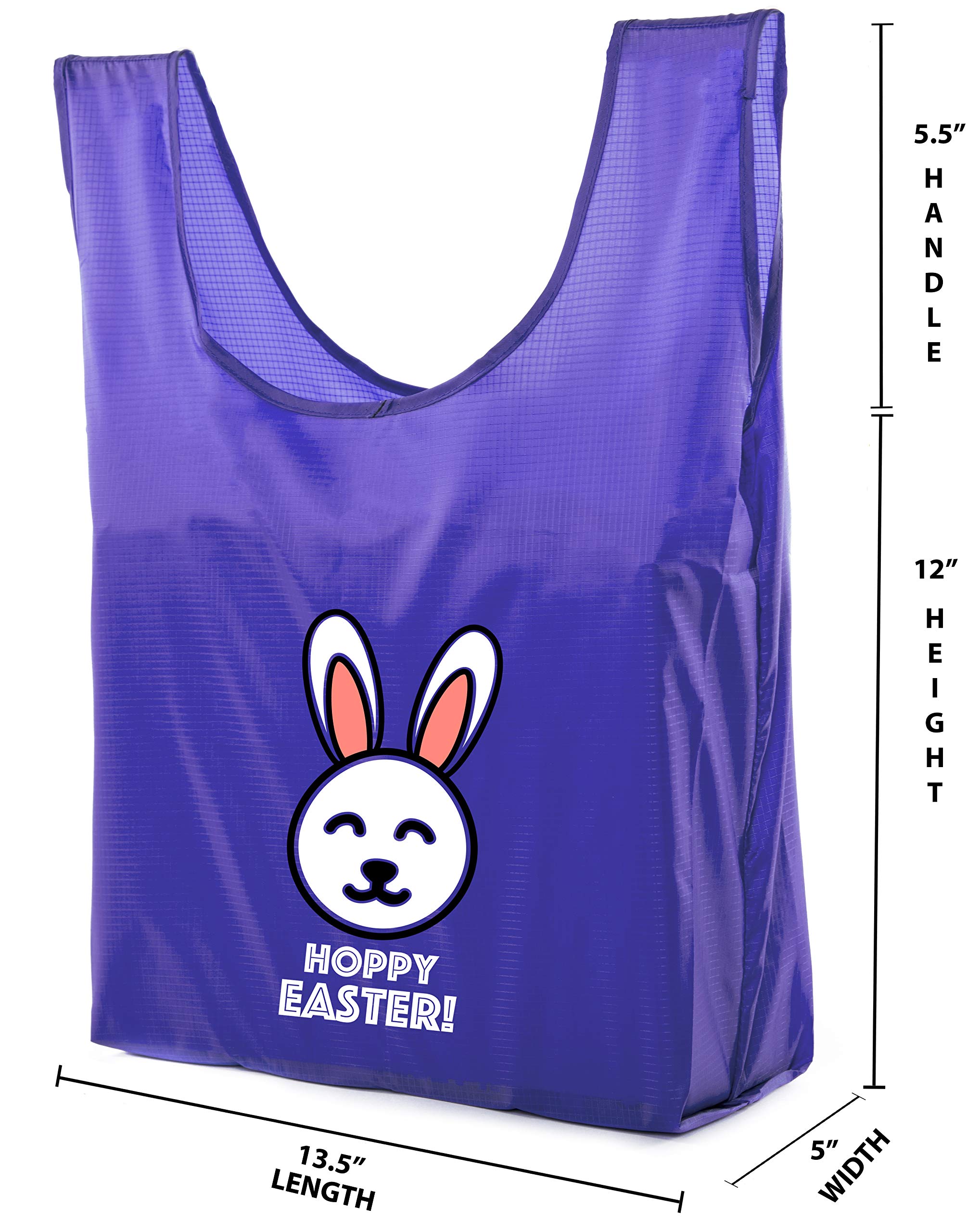 Easter Basket Bags - Bulk Reusable Grocery Tote Bags for Easter Egg Hunt & Spring Celebrations - Eco-Friendly Cotton Easter Gifts for Kids & Adults - Perfect for Easter Party Favors, Egg Hunt Events & Spring Festivals
