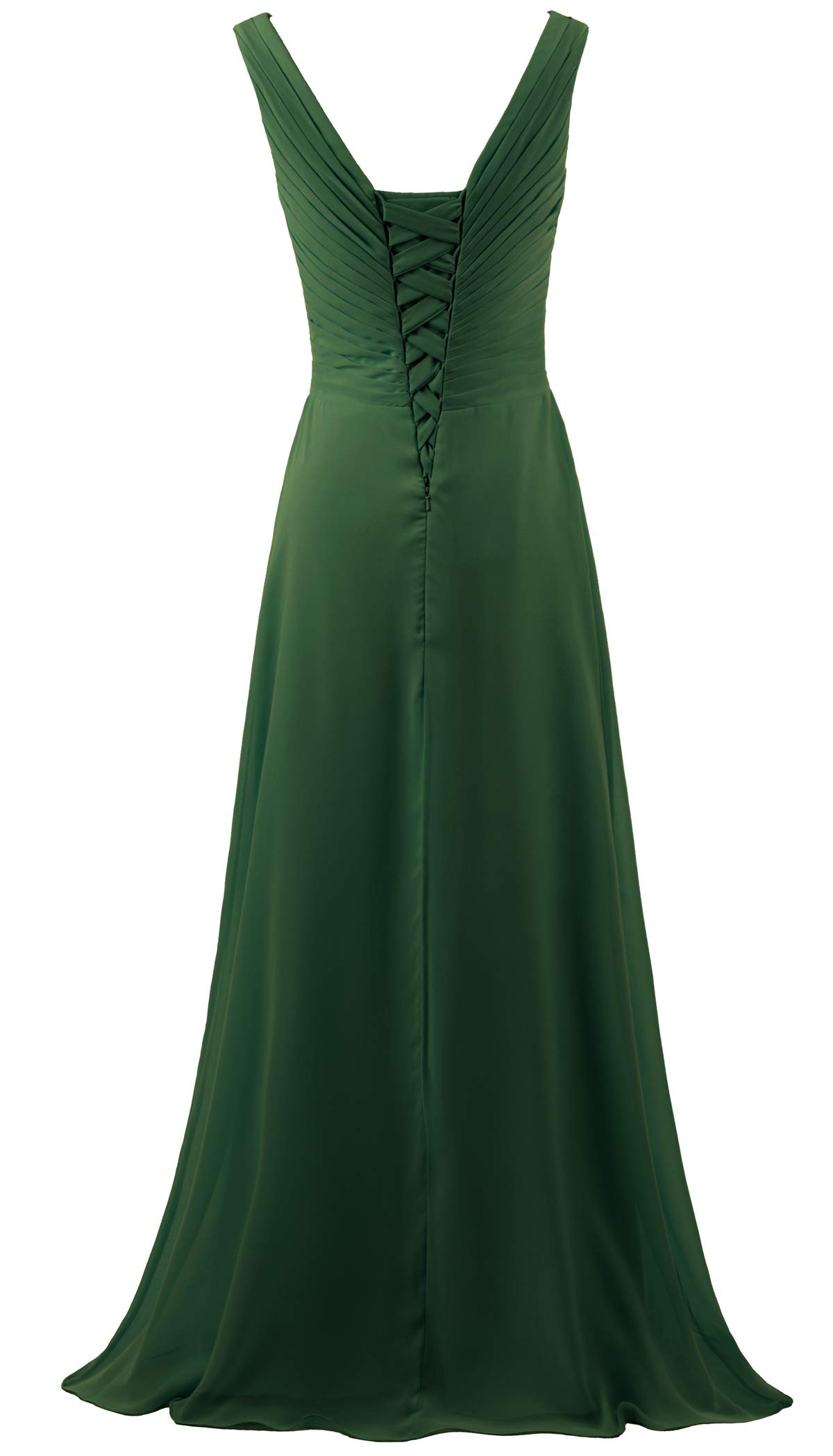 Elegant V-Neck Sleeveless Long Bridesmaid Dress for Women - 2023 Fall Formal Wedding Guest Evening Party Gown | Perfect for Weddings, Galas, Proms & Special Occasions