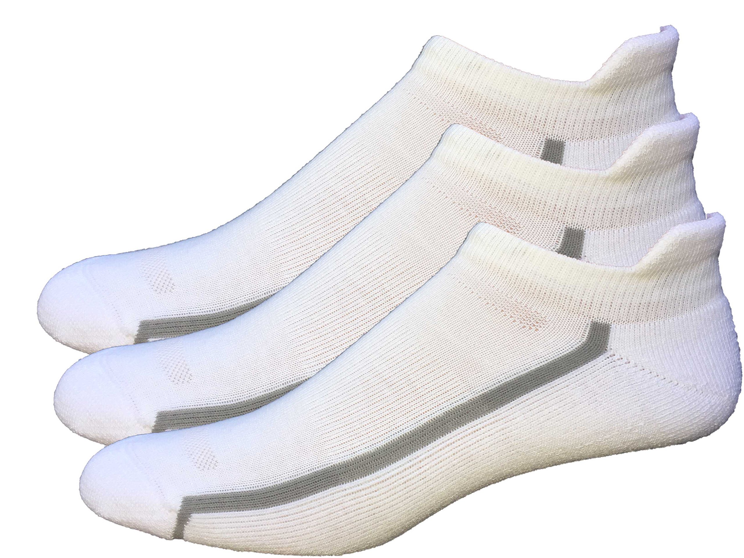 Men's 3-Pack No Show Tab Golf Socks - Breathable Low Cut Athletic Socks for Golf, Running & Casual Wear