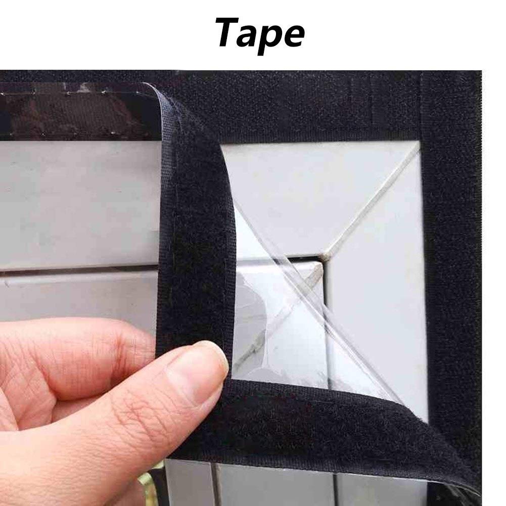 YAYADU Transparent Window Film - Insulation, Dust Proof, Windproof & Soundproof Sticker with Tape for Patio Doors, Pet Cages (400x300cm, Clear) - Perfect for Home, Office & Winter Weather Protection