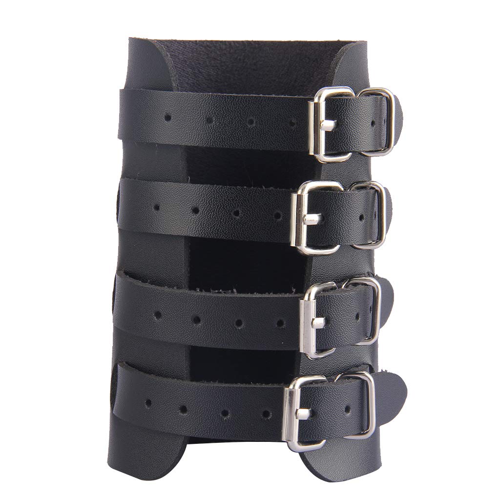 JAOYU Genuine Leather Bracers - Medieval Arm Armor Cuffs for Men & Women - Viking Cosplay Accessories, LARP Gear, Renaissance Faire Jewelry - Perfect for Halloween Costumes, Historical Reenactments, and Fantasy Roleplay