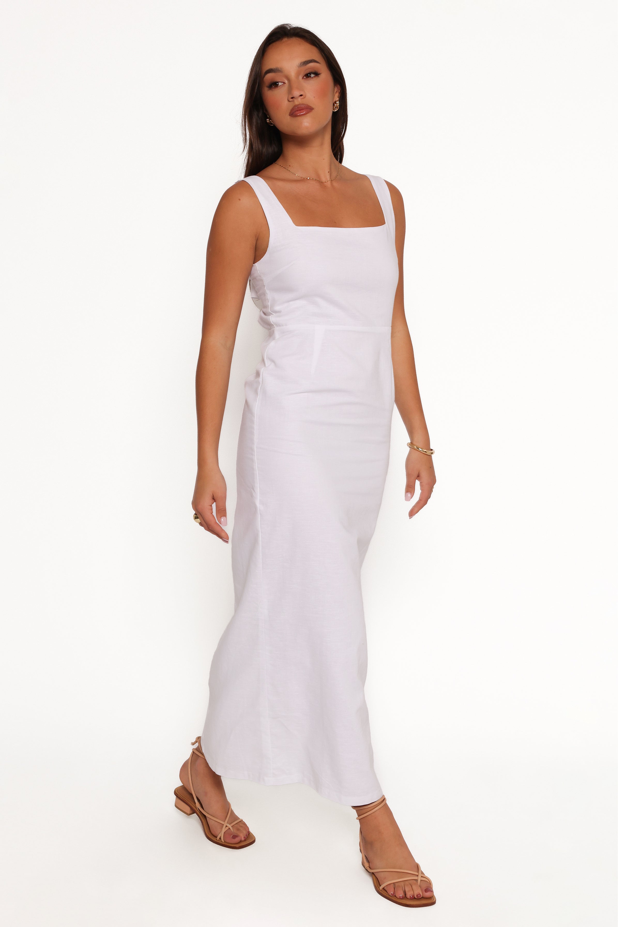 Emery Maxi Dress for Women - Flowy Long Summer Dress in White | Perfect for Beach, Vacation & Casual Outings