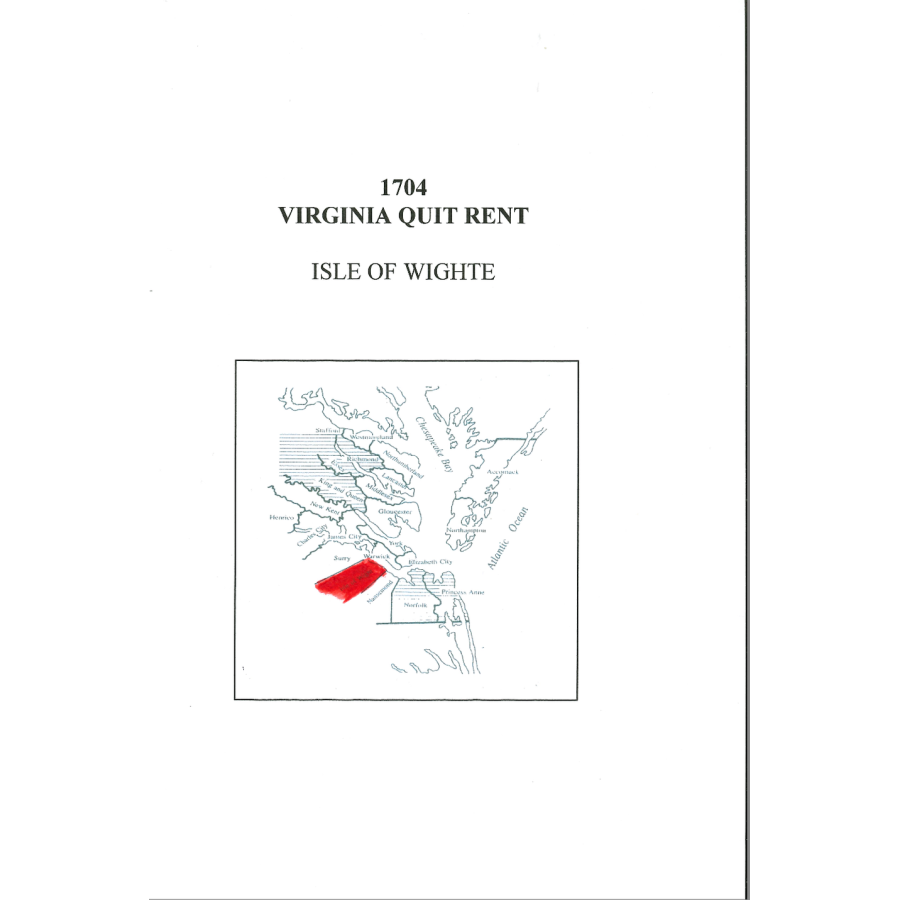 1704 Isle of Wight County Virginia Quit Rent List - Historical Genealogy Document for Ancestry Research & Colonial America Studies