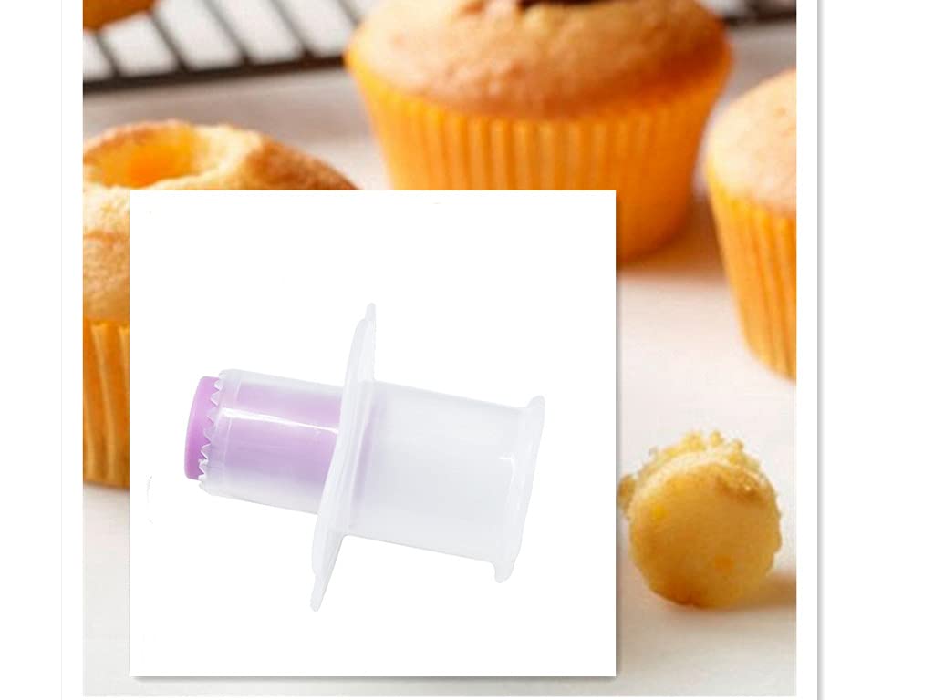 Purple Cupcake Plunger Cutter - Kitchen Corer for Baking & Cake Decorating