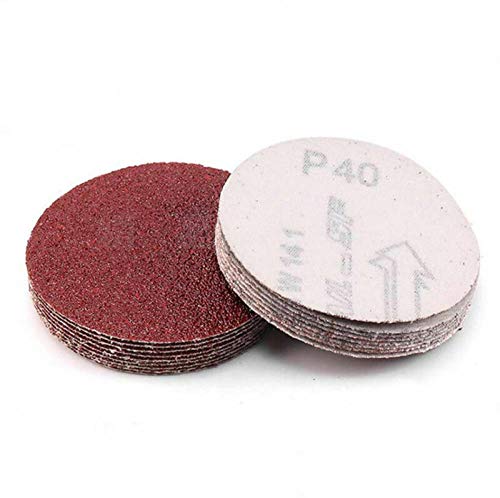 25-Piece 50mm Grit Sandpaper Assortment - 40/60/80/100/120/150/180/240/320/400/600/800/1000/2000 Grit Sanding Discs for Woodworking, Metal Polishing & Automotive Refinishing