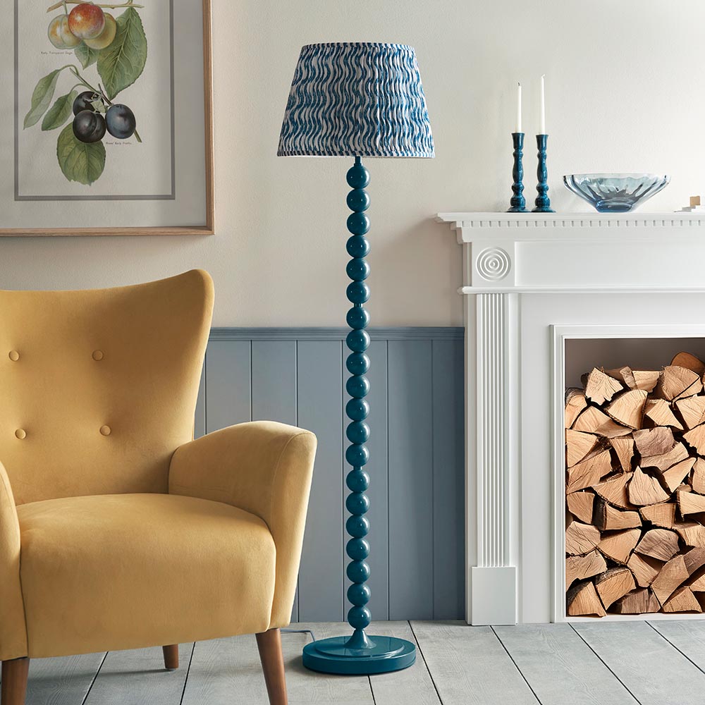 Auralis Ripple Floor Lamp with E27 Socket - Modern LED Standing Light for Living Room, Bedroom & Office - Adjustable Height in Multiple Finishes (Black, White, Bronze) - Perfect for Ambient Lighting & Home Decor