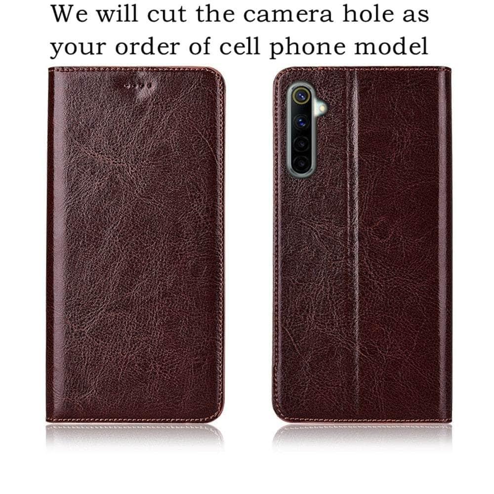 Premium Crazy Horse Genuine Leather Case for Google Pixel 6 - Slim Protective Phone Cover with Card Slots | Perfect for Business Professionals & Everyday Use