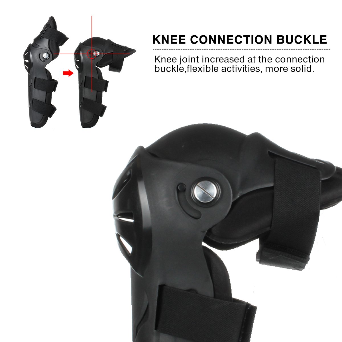 Motorcycle Knee & Elbow Pads - 4Pcs Adjustable Protector for Racing & Cycling