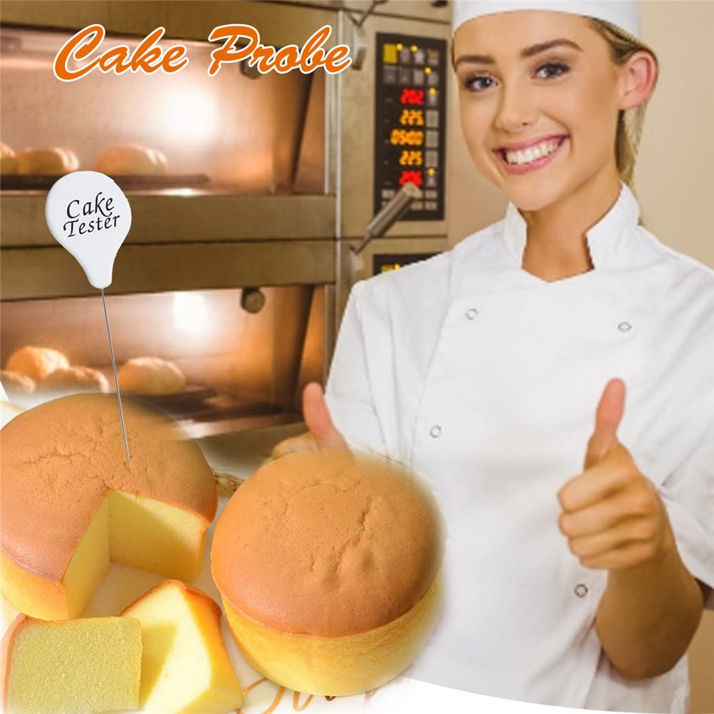 HEPVET Stainless Steel Cake Tester - 12 Inch Baking Pick Sticks, Muffin Probe Skewer for Perfect Doneness | Ideal for Home Bakers, Professional Chefs & Cake Decorating | Great for Testing Cakes, Cupcakes, Breads & Pastries