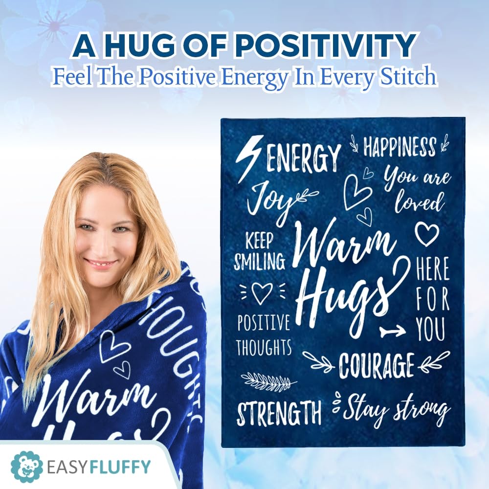 Healing Blanket for Men & Women - Ultra Soft Comfort Blanket with Inspirational Quotes - Perfect Get Well Soon Gift for Surgery Recovery, Chemotherapy Patients & Tough Times - 50
