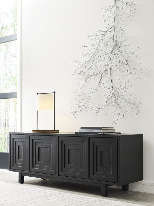 Modern Spencer Media Console for TV Stand - Stylish Entertainment Center with Storage for Living Room, Bedroom & Home Theater