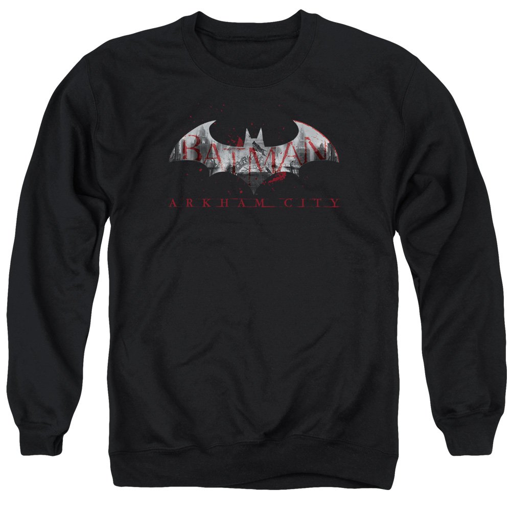 Arkham City Batman Graphic Unisex Crewneck Sweatshirt for Men & Women - Casual Gaming & Comic Fan Apparel