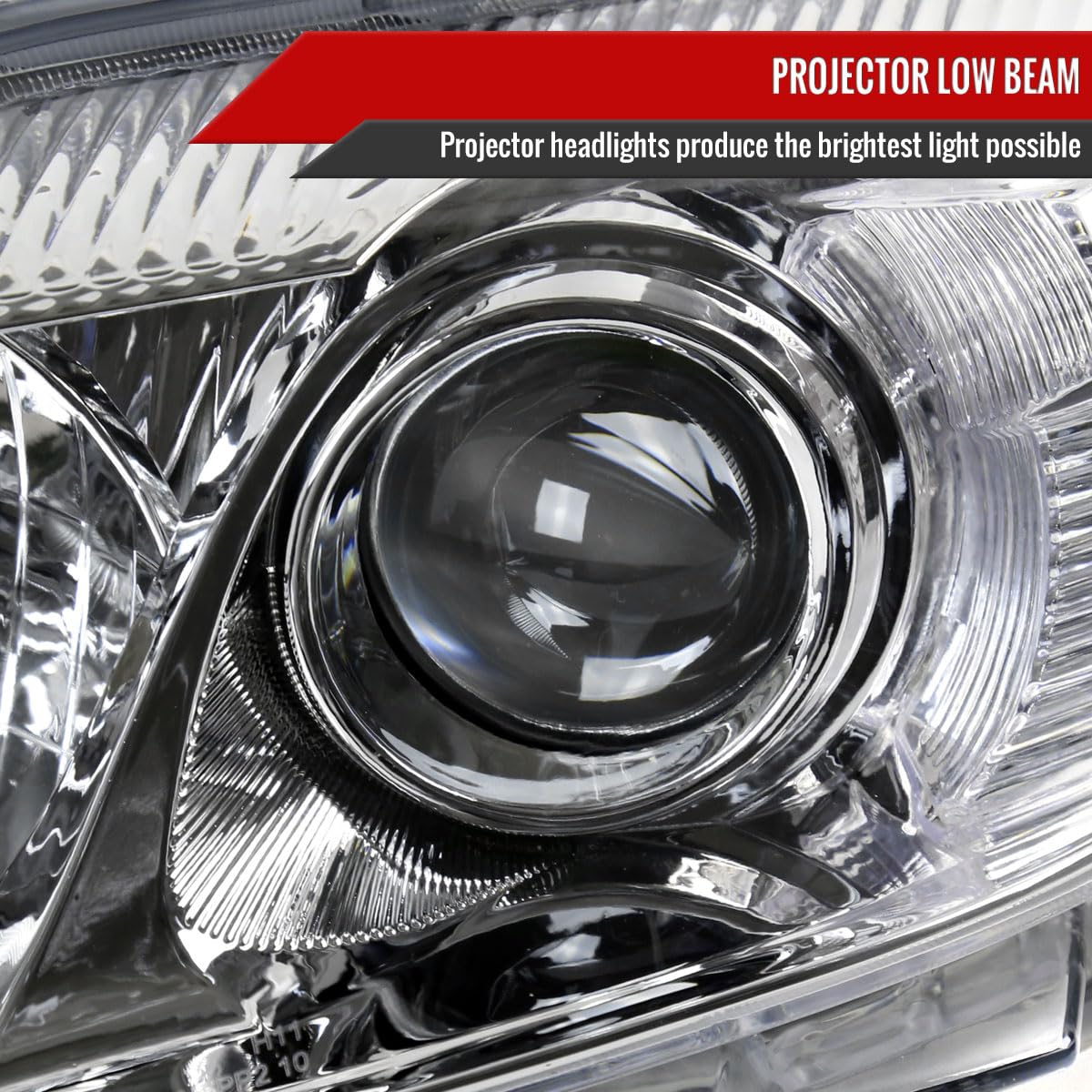 Toyota Camry 10-11 Clear Lens Projector Headlights - High Performance LED Headlight Assembly Kit for Improved Night Visibility | Perfect for Daily Commuting & Road Trips