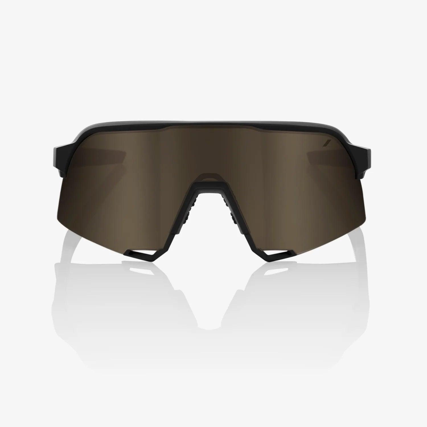 100% UV Protection Polarized Sunglasses S3 - Soft Tact Black Frame & Soft Gold Mirror Lens for Driving, Fishing, and Outdoor Activities