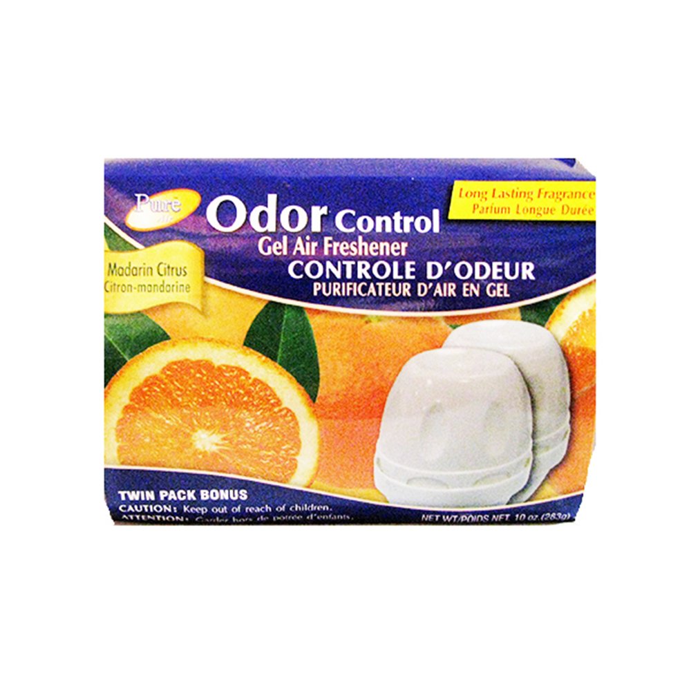 Pure Air Odor Eliminator & Air Freshener - Mandarin Citrus Scent (Twin Pack, 283g) for Home, Car & Office | Long-Lasting Fragrance | 2306702