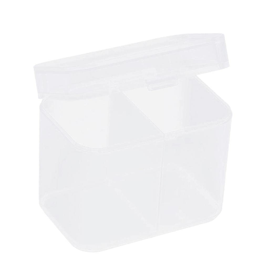 VMS INDIA 2-Slot Cosmetic Organizer - Nail Wipes & Cotton Swabs Storage Box with Lid | Perfect for Salon, Travel & Home Makeup Organization