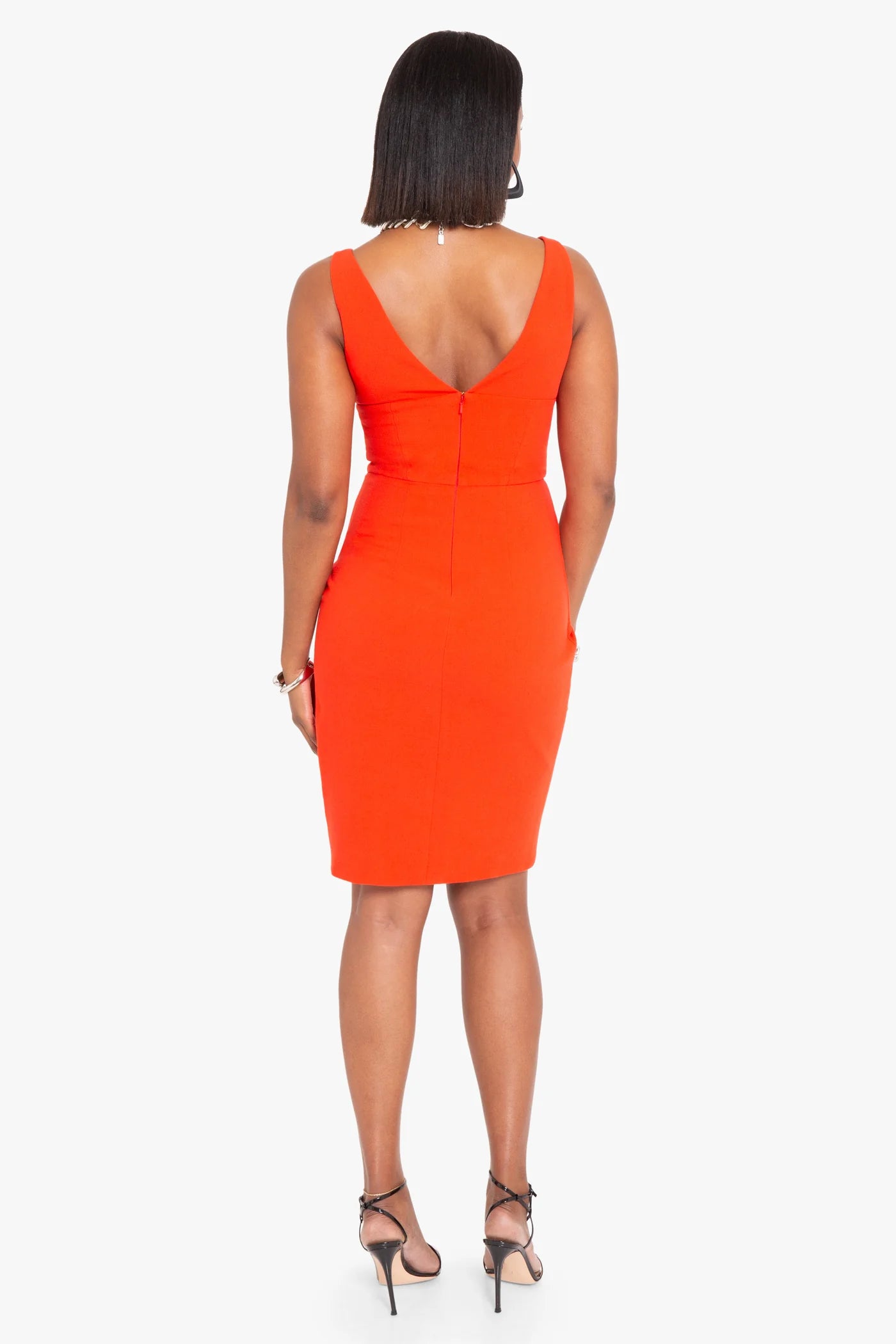 Elegant Curtis Dress in Sunset Coral - Perfect for Weddings, Parties & Special Occasions